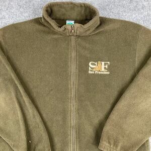 Andys Fleece Jacket Mens S USA Brown San Francisco Full Zip Outdoor
